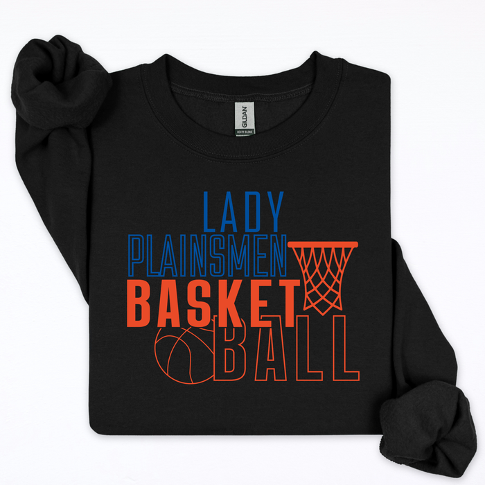 Lady Plainsmen Basketball- Hoop and Ball