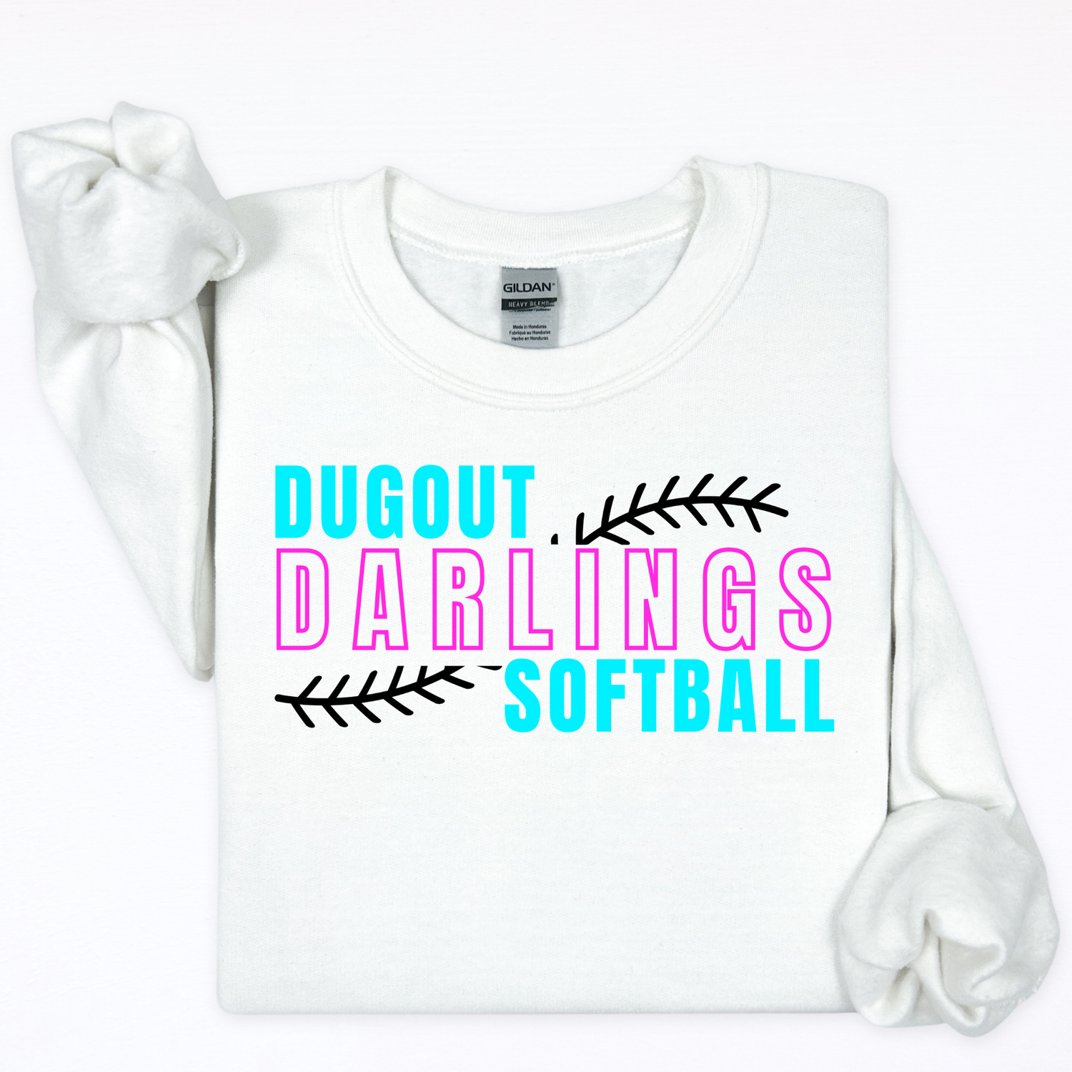 Dugout Darlings Seams Strikethrough- White shirt