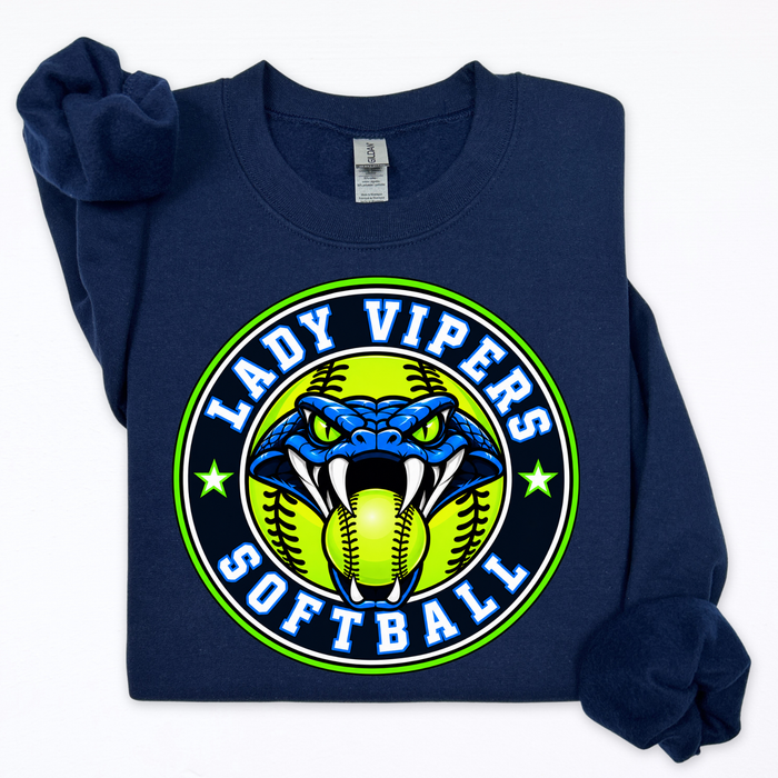 Lady Vipers Softball- Circle & Stars