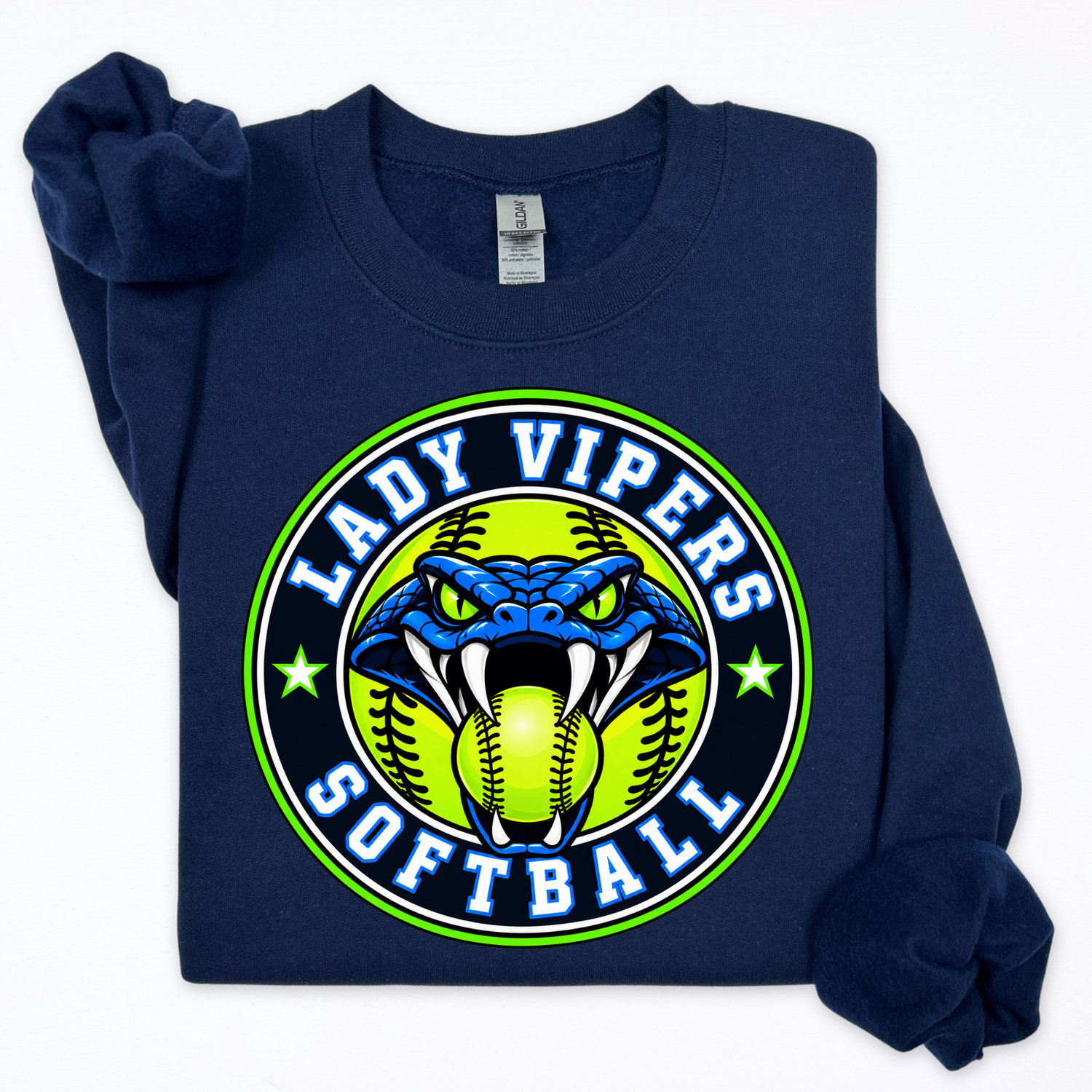 Lady Vipers Softball- Circle & Stars