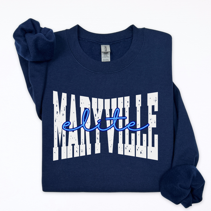Maryville Elite- Blocky Distressed (Navy Shirt)