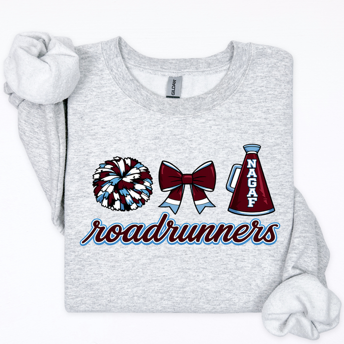 Roadrunners Cheer- Pom, Megaphone & Bow