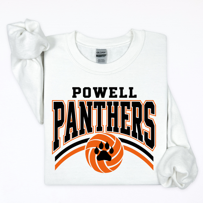 Powell Panthers- Volleyball With Paw Print