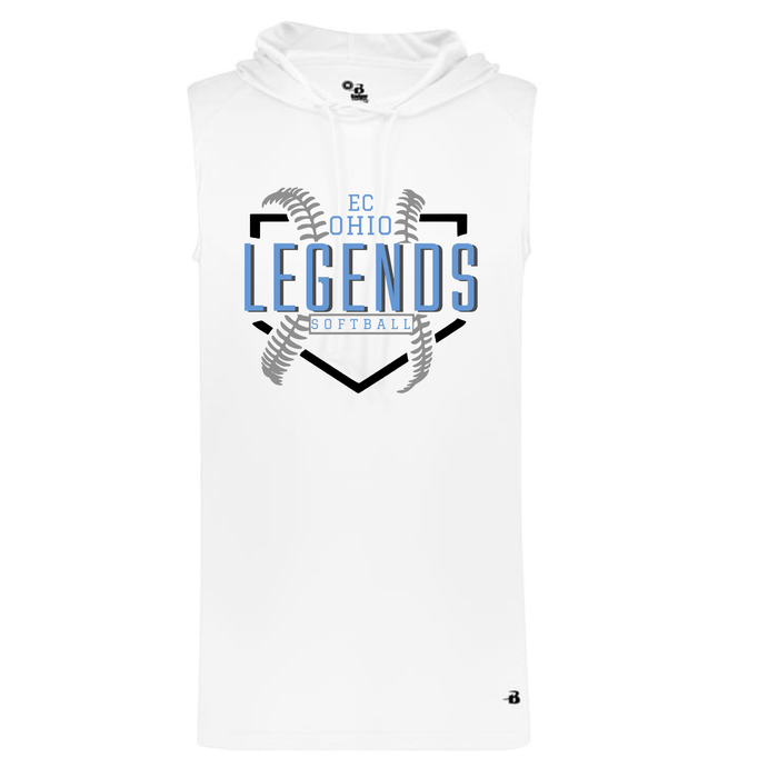 EC Ohio Legends-Plate and Seams Badger Brand Sleeveless Hoodie