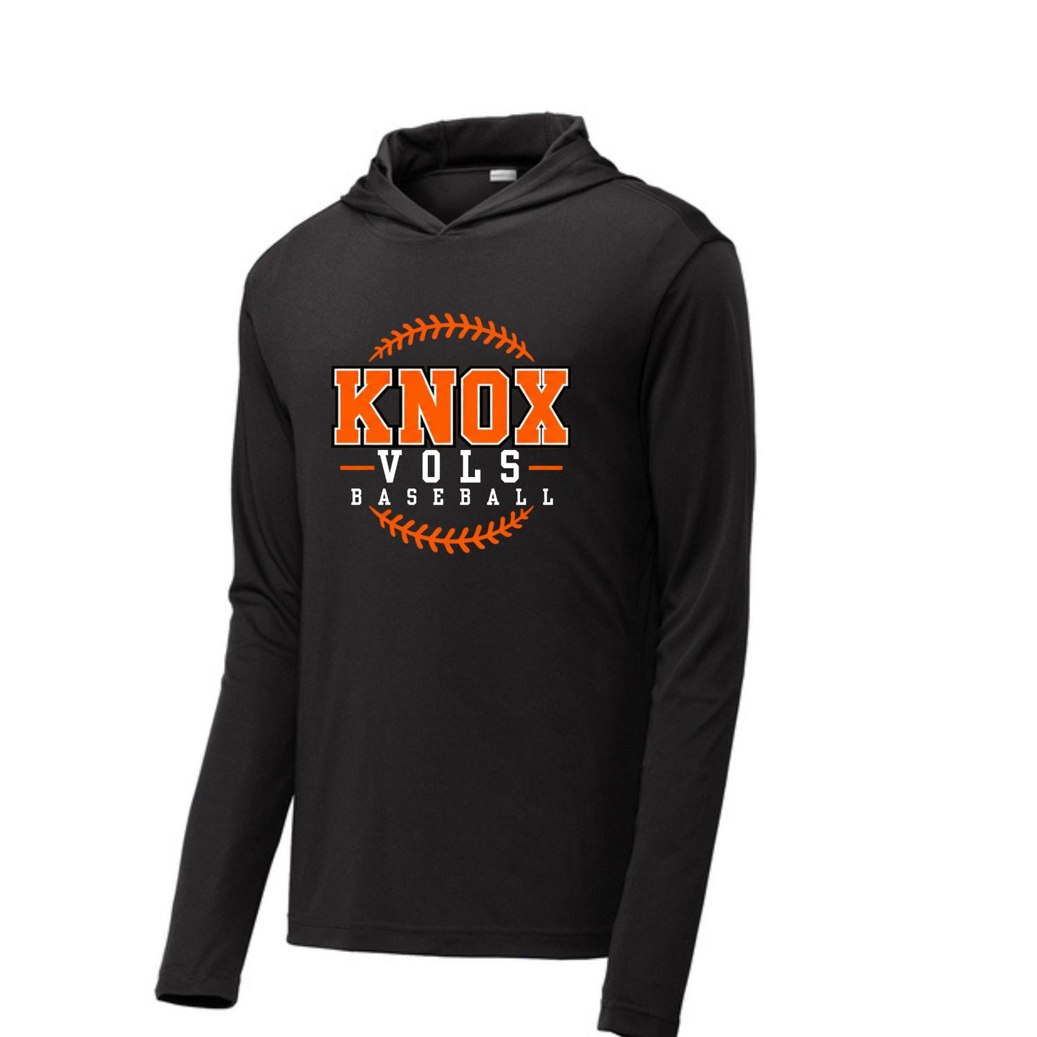 Long Sleeve Drifit w/ Hood- Baseball Seams Circle