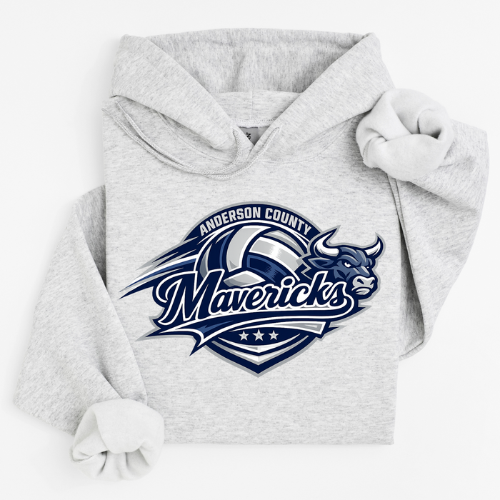 Anderson County Mavericks Volleyball w/ Bull