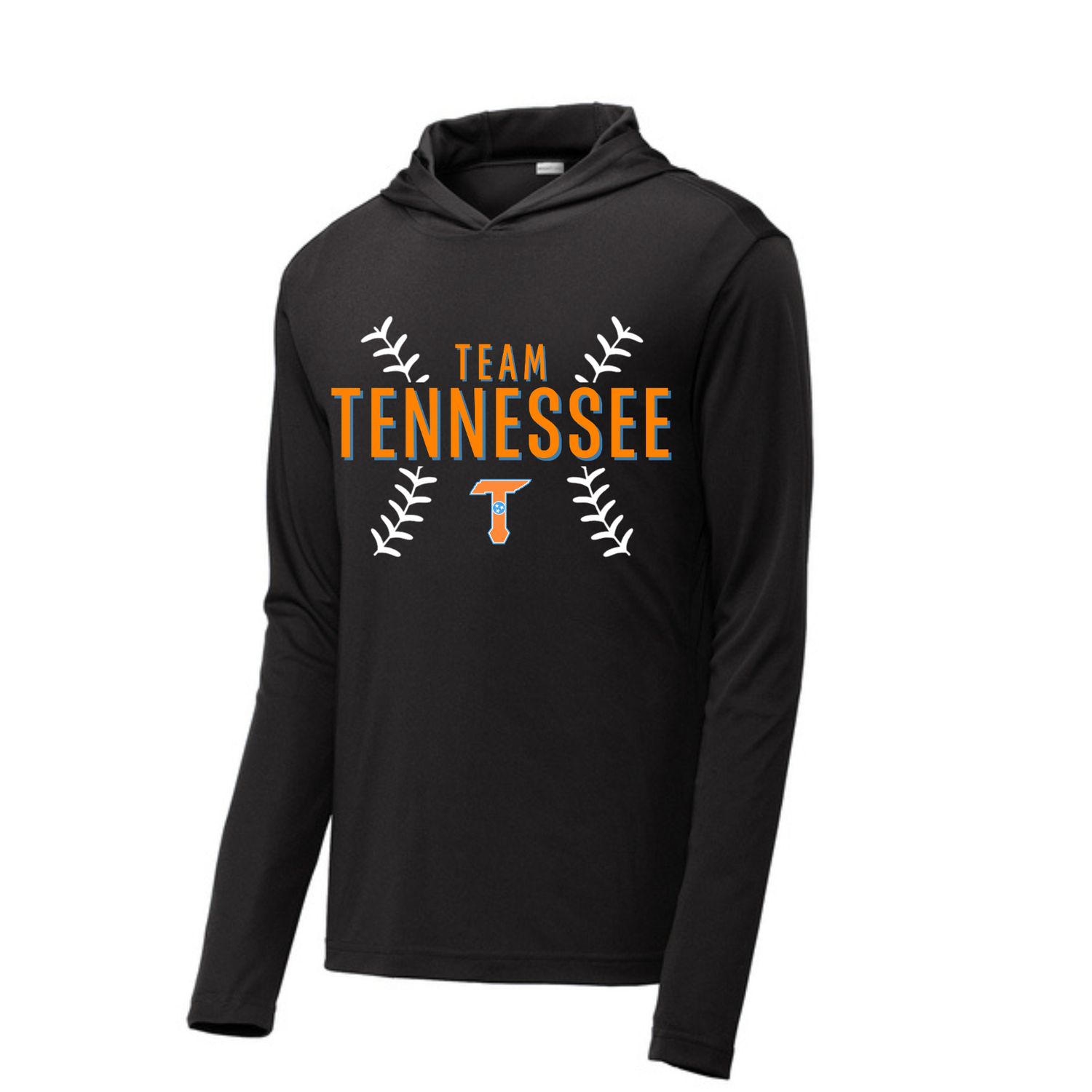 Long Sleeve Drifit w/ Hood- Team Tennessee Seams Outside