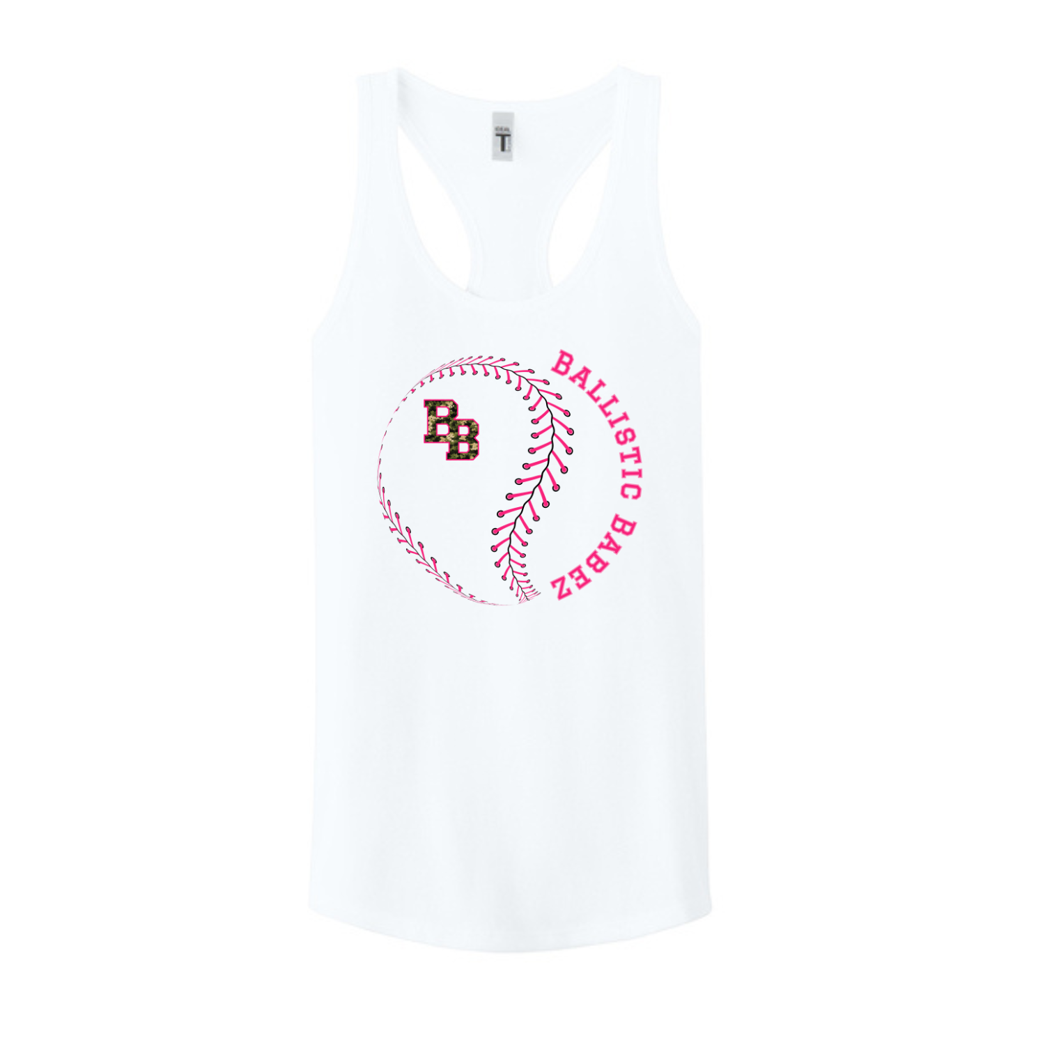 Ballistic Babez- BB Softball Seams Racerback Tank