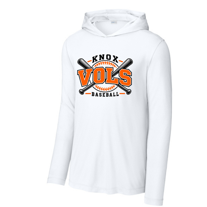 Long Sleeve Drifit w/ Hood- Knox Vols Baseball Bats Crossed