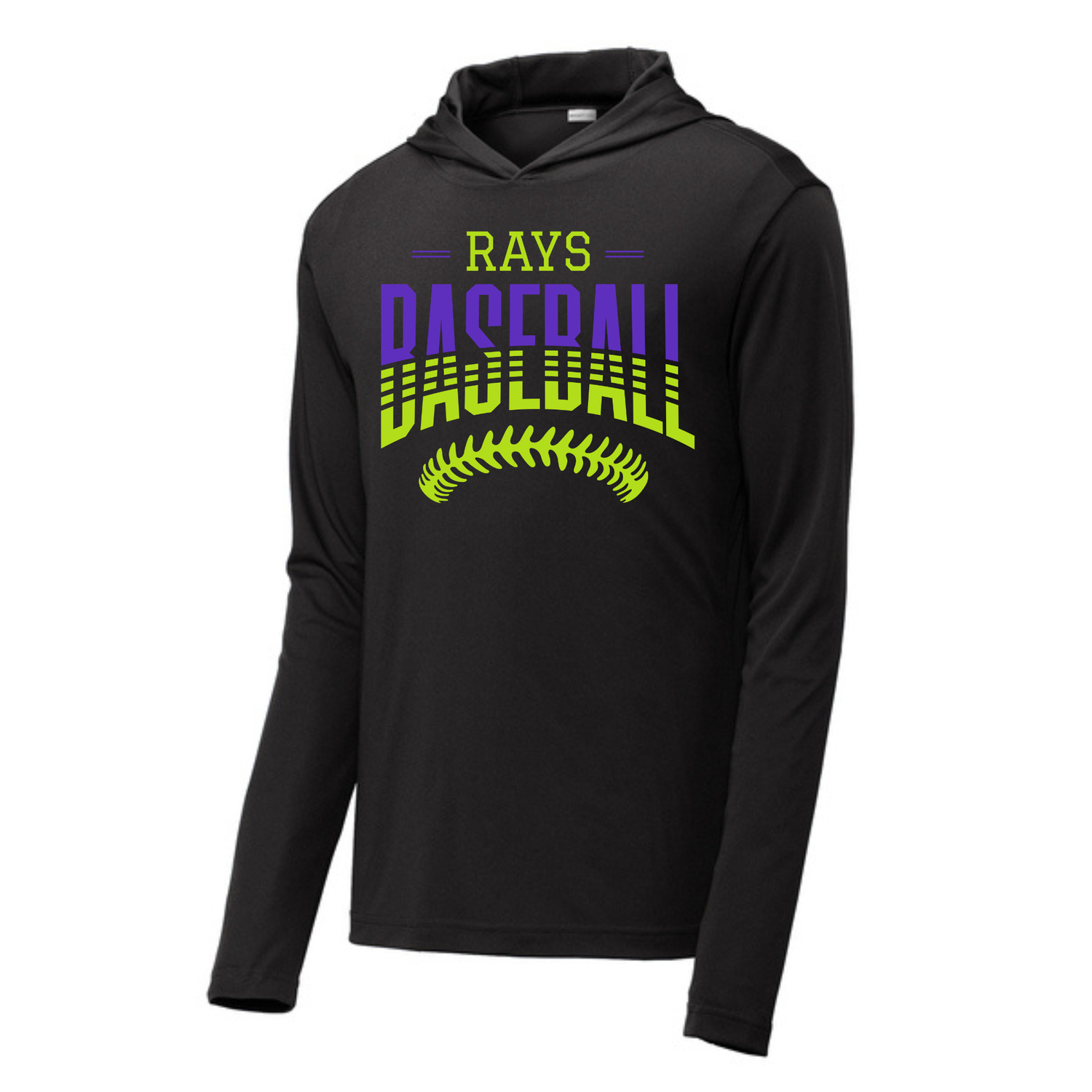 Long Sleeve Drifit w/Hood- Rays Baseball Seams Underneath