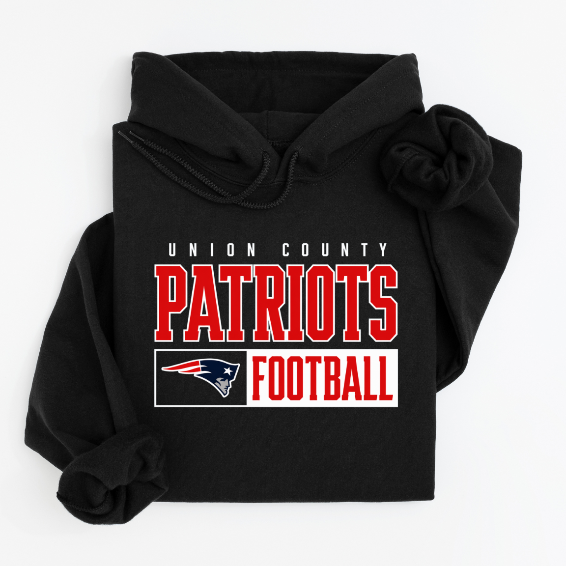 Union County Patriots- Football w/ Patriot (Black Shirt)