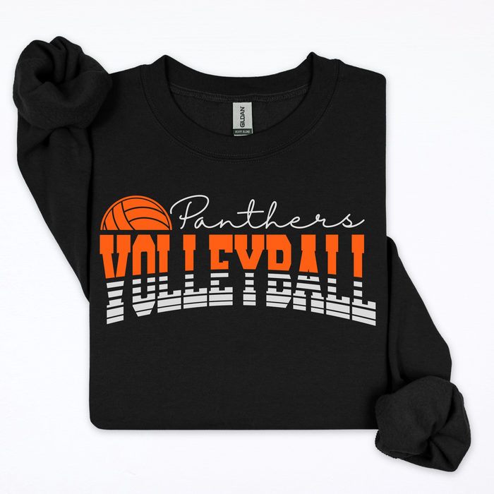 Panthers Volleyball-Cursive & Lines