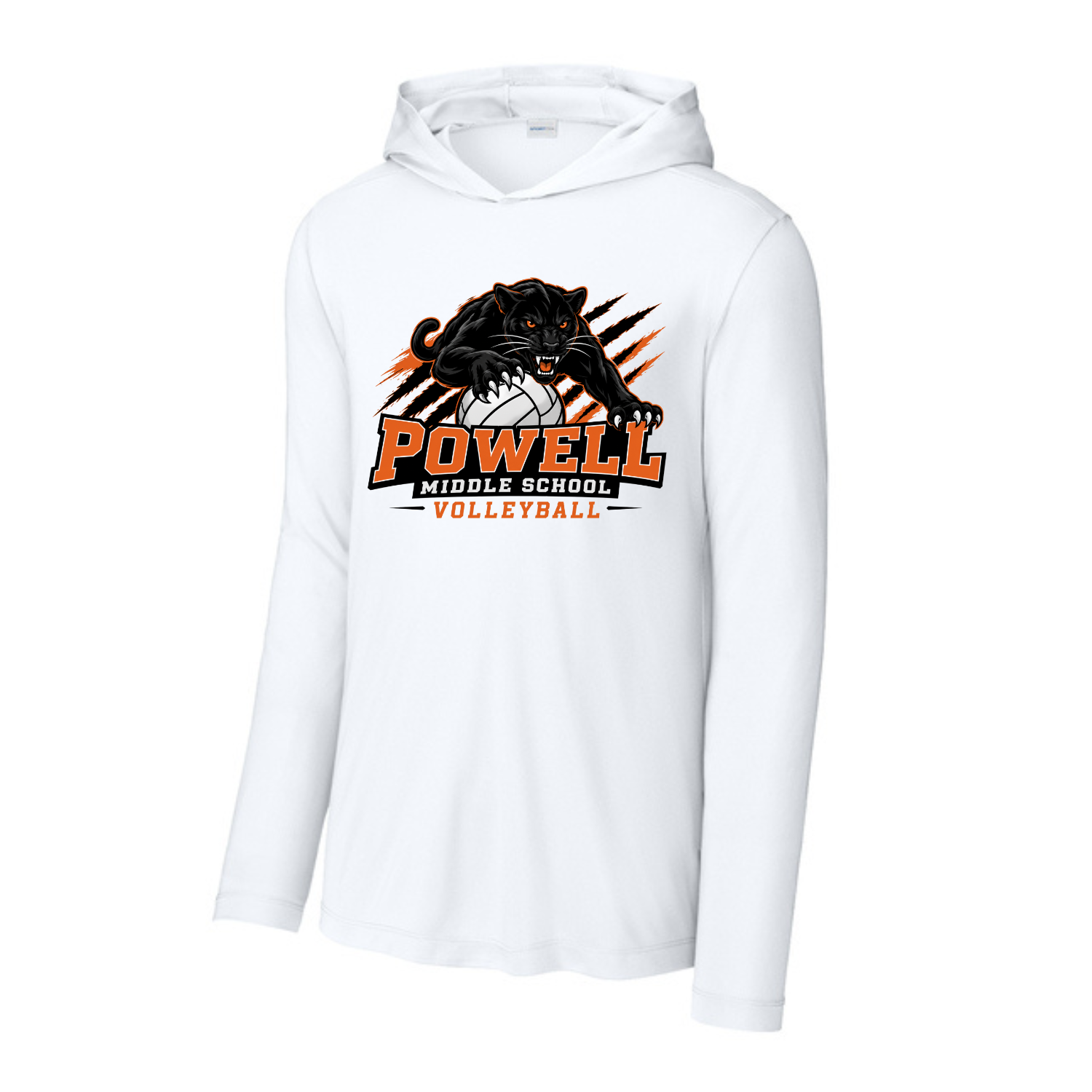 Long Sleeve Drifit w/ Hood- Powell Panthers-Claw Marks