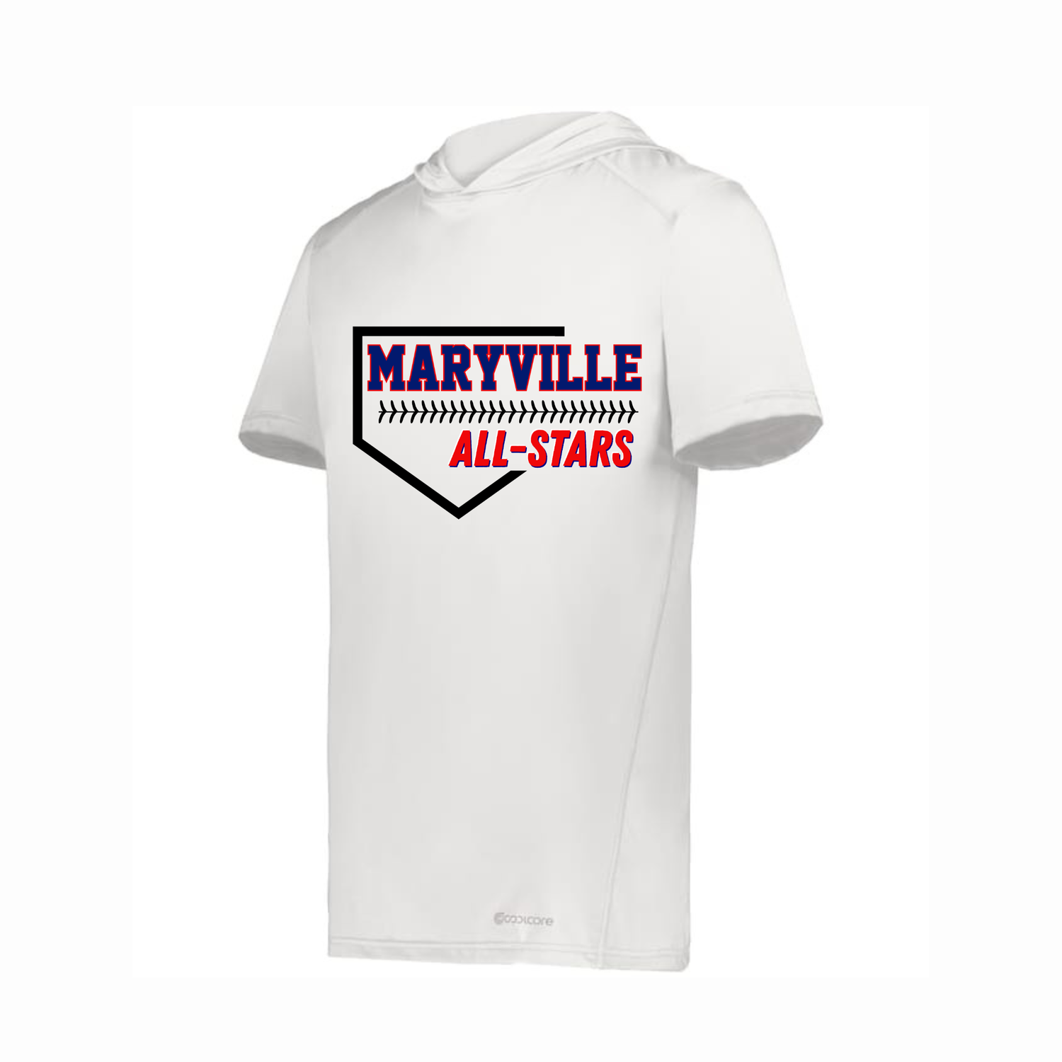 Holloway Coolcore Short Sleeve Drifit w/ Hood- Maryville Plate Strikethrough