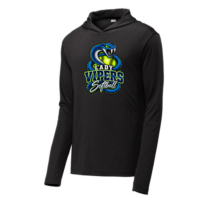 Long Sleeve Drifit w/ Hood- Lady Vipers Softball w/ Viper