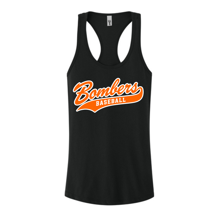 Women's Racerback Tank- Bombers Cursive