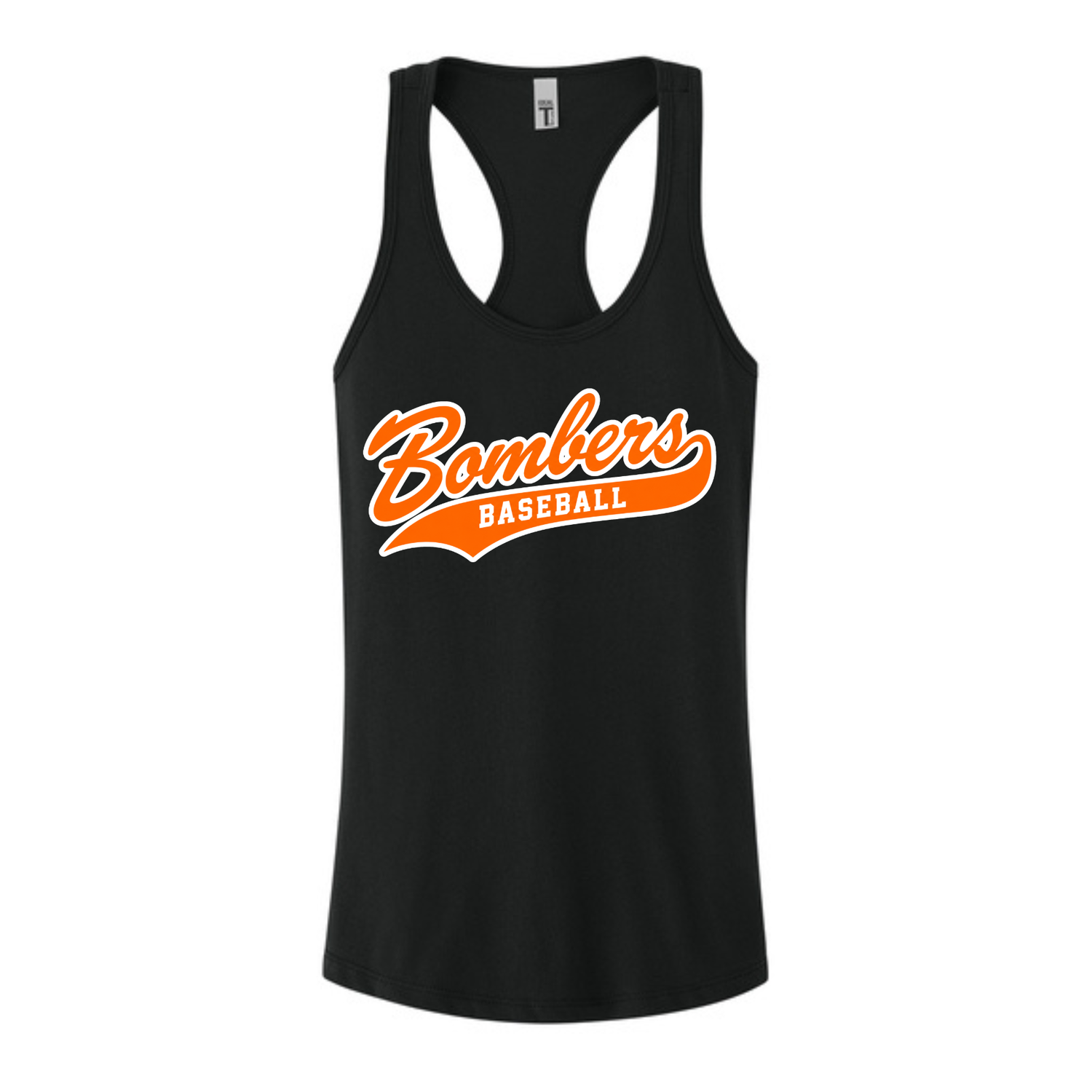 Women's Racerback Tank- Bombers Cursive