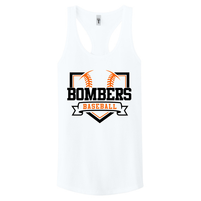 Women's Racerback Tank- Bombers Plate & Ball