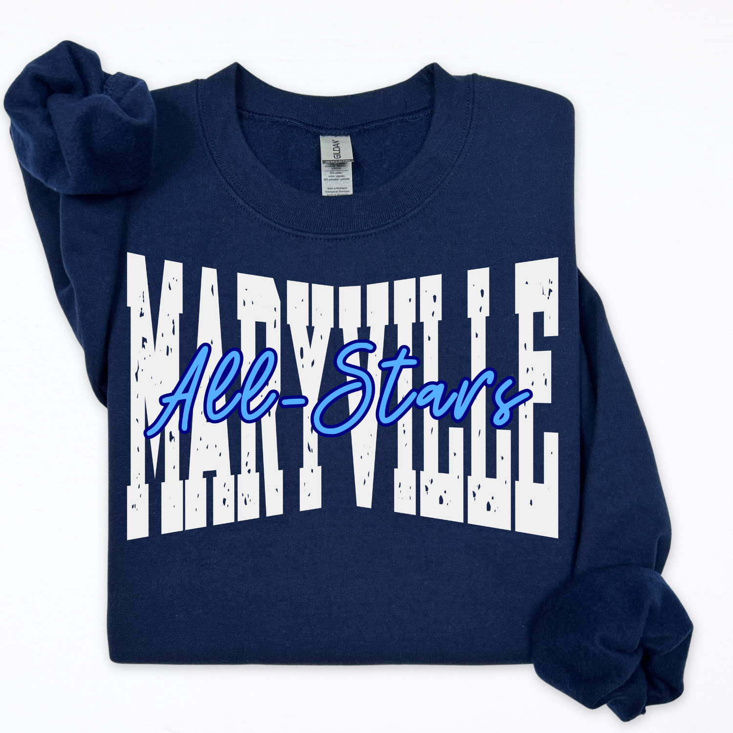 Maryville All Stars Blocky Distressed(Navy Shirt)