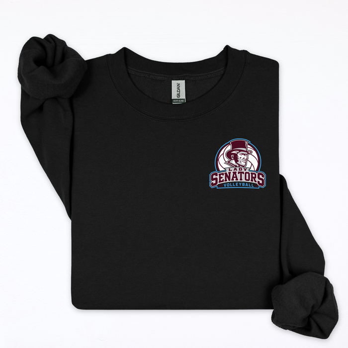Lady Senators Volleyball- Senators Outline Pocket Logo
