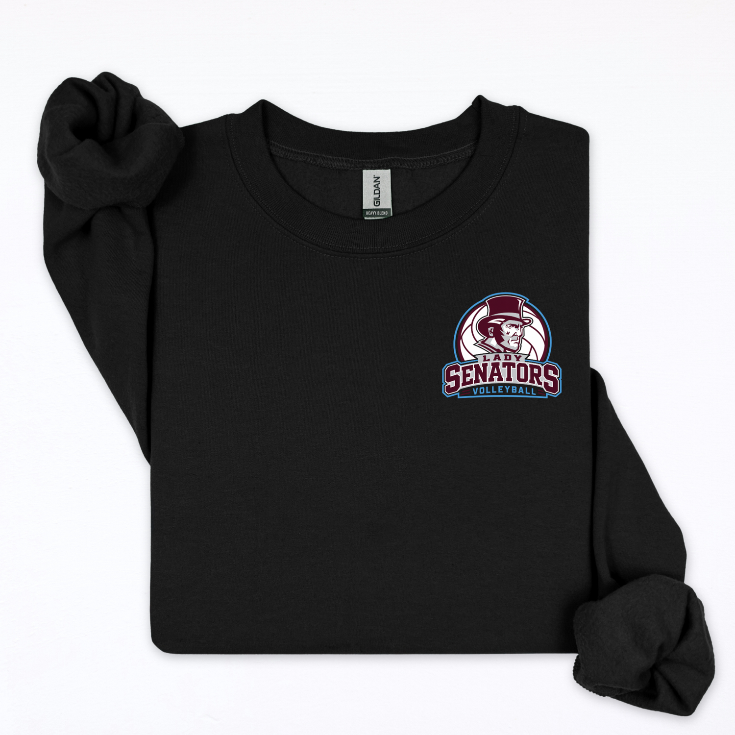 Lady Senators Volleyball- Senators Outline Pocket Logo