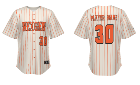 Holloway Brand Mom Jersey-Cream Pinstripe 10u