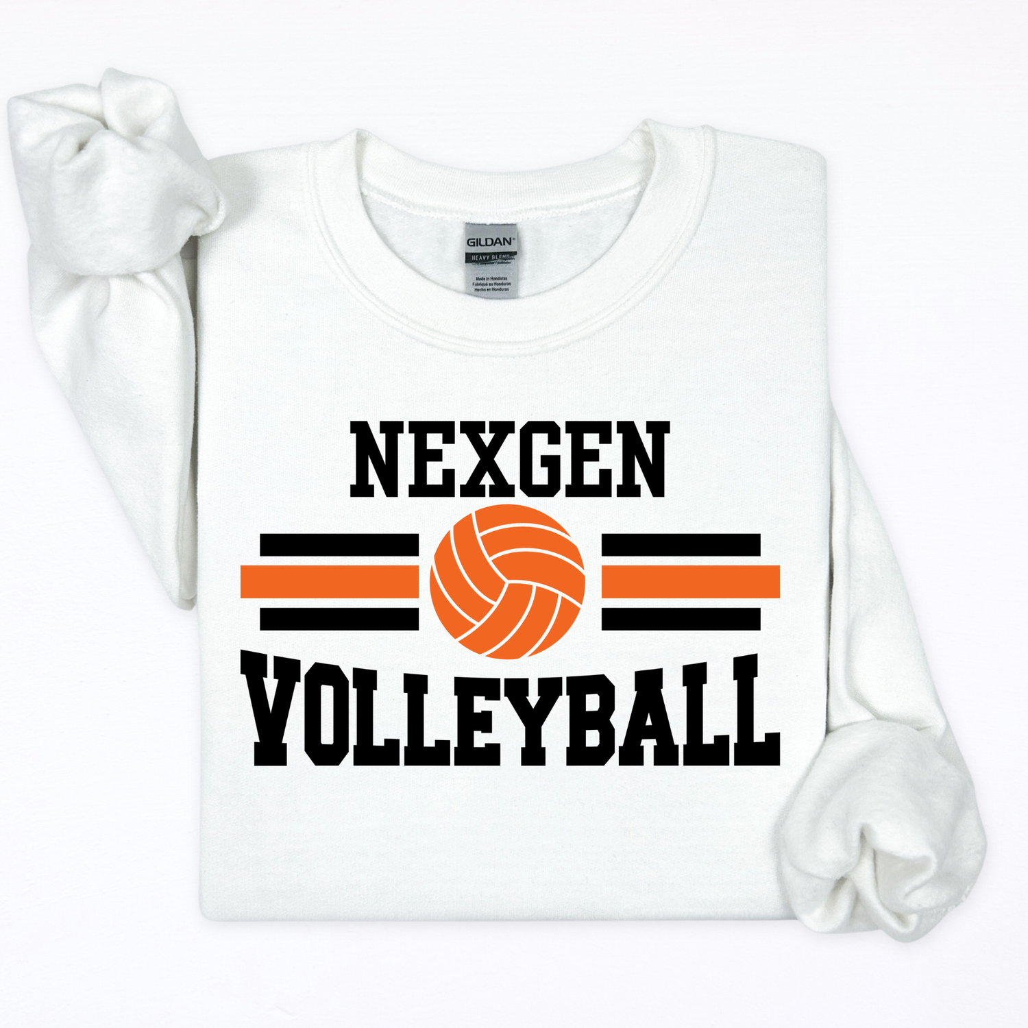 Nexgen Volleyball- Orange & Black lines