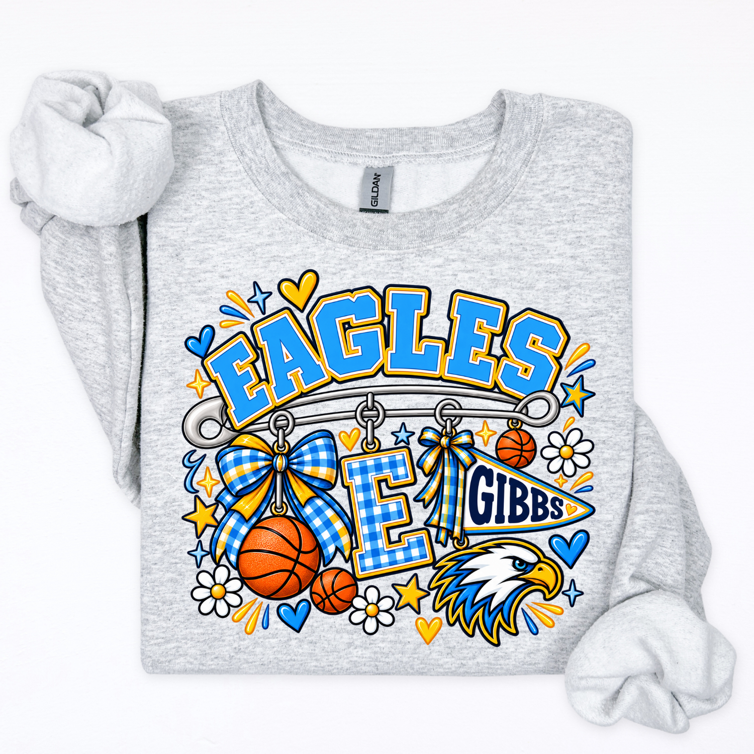 Eagles Basketball- Safety Pin Charms