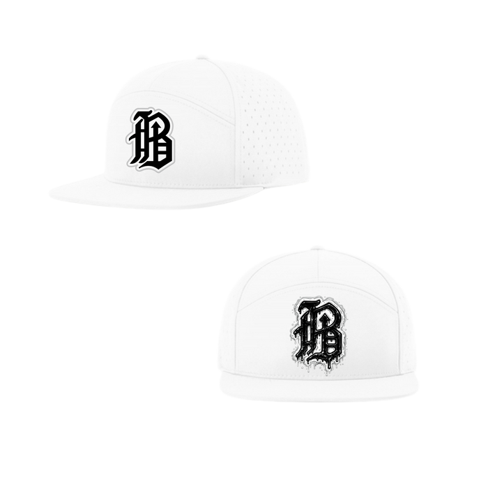 White Richardson Cannon 7-Panel Flatbill (DTF print logo)