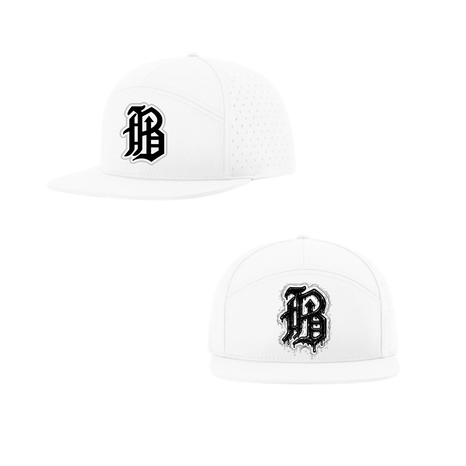 White Richardson Cannon 7-Panel Flatbill (DTF print logo)