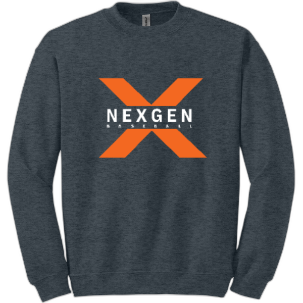 Adult Crewneck Nexgen Baseball- White Letters Logo