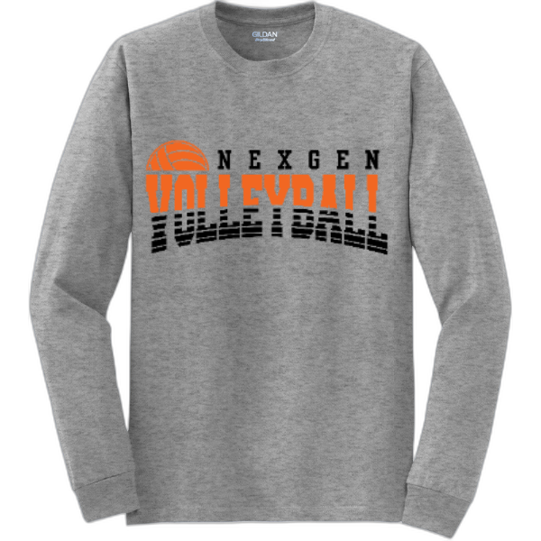 Adult Long Sleeve Nexgen Volleyball- broken lines
