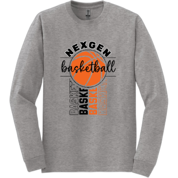 Adult Long Sleeve Nexgen Basketball-Outline