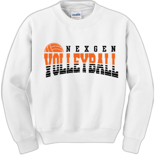 Youth Crewneck Nexgen Volleyball- Broken Lines