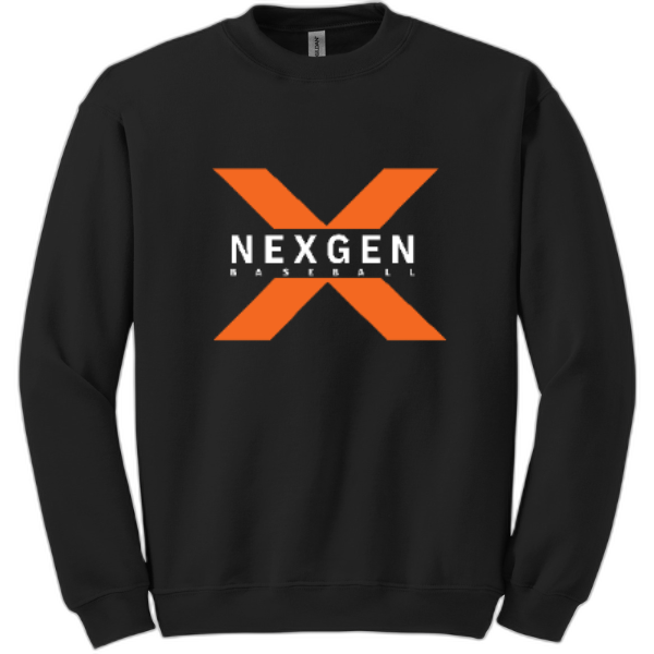 Adult Crewneck Nexgen Baseball- White Letters Logo