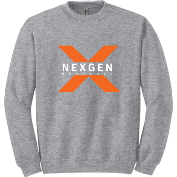 Adult Crewneck Nexgen Baseball- White Letters Logo