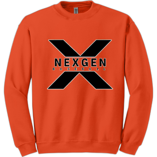 Adult Crewneck Sweatshirt- Black and White X