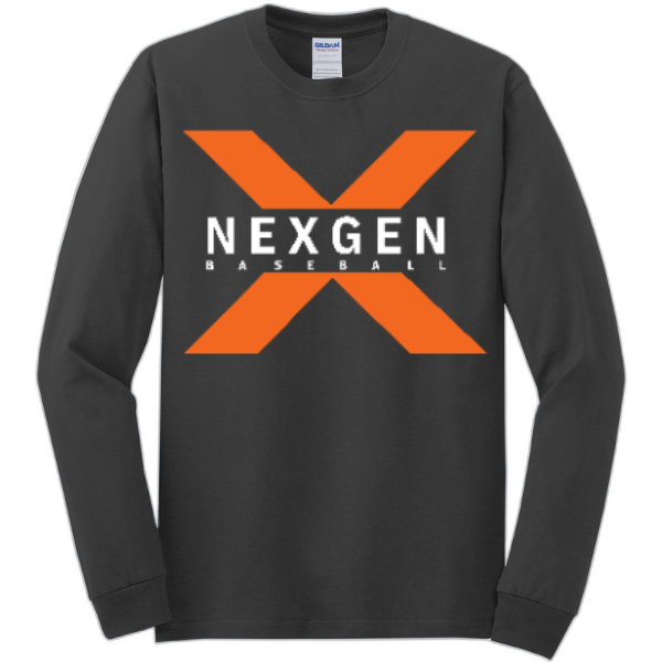 Adult Long Sleeve Nexgen Baseball-logo white letters