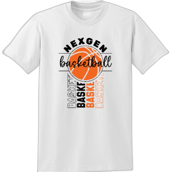 Adult T-Shirt Nexgen Basketball-Outline