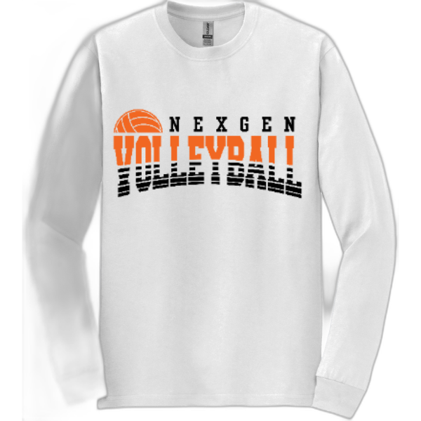 Adult Long Sleeve Nexgen Volleyball- broken lines