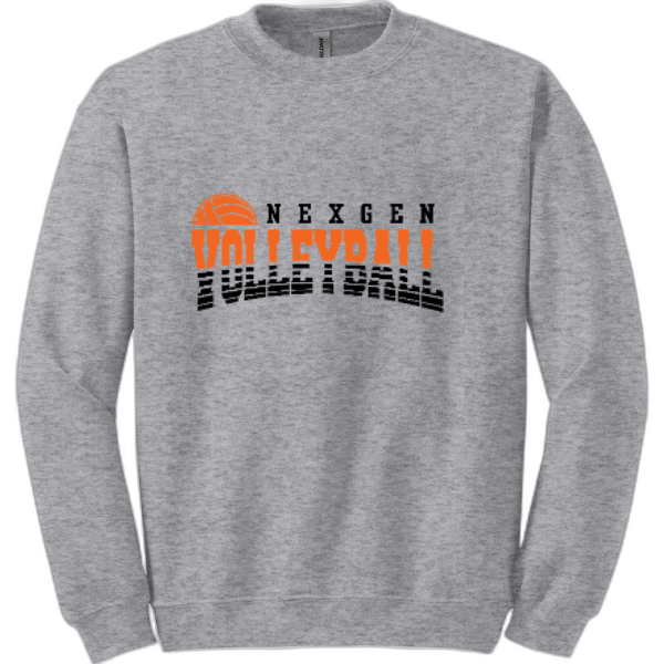Adult Crewneck Nexgen Volleyball- Broken Lines