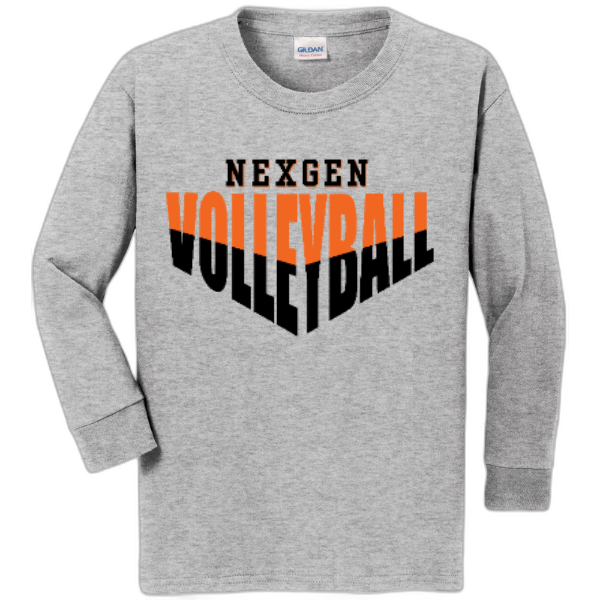 Youth Long Sleeve Nexgen Volleyball- Half & Half