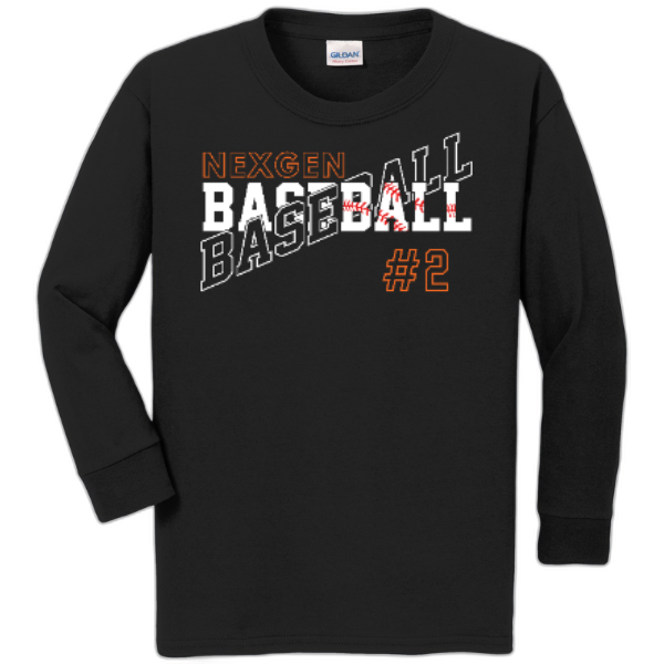 Youth Long Sleeved Nexgen Baseball-Crossed