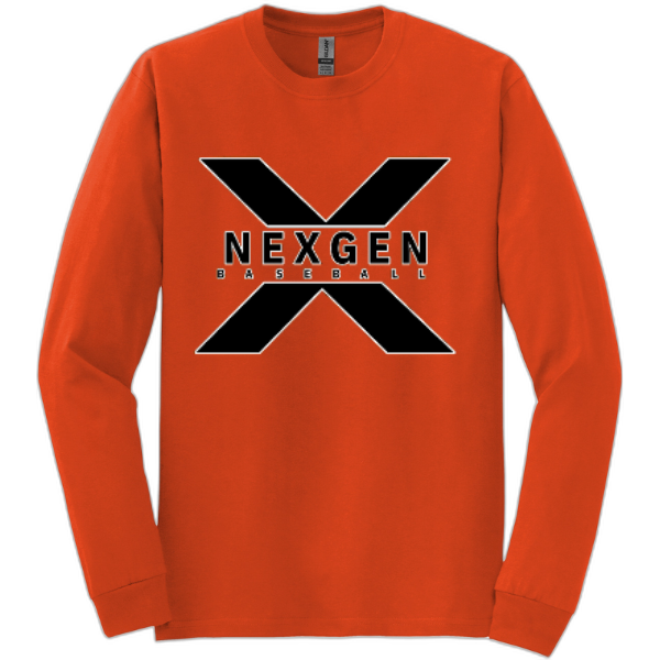 Adult Long Sleeve Nexgen Baseball- Black and White X