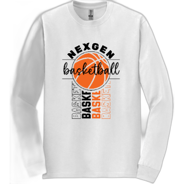 Adult Long Sleeve Nexgen Basketball-Outline