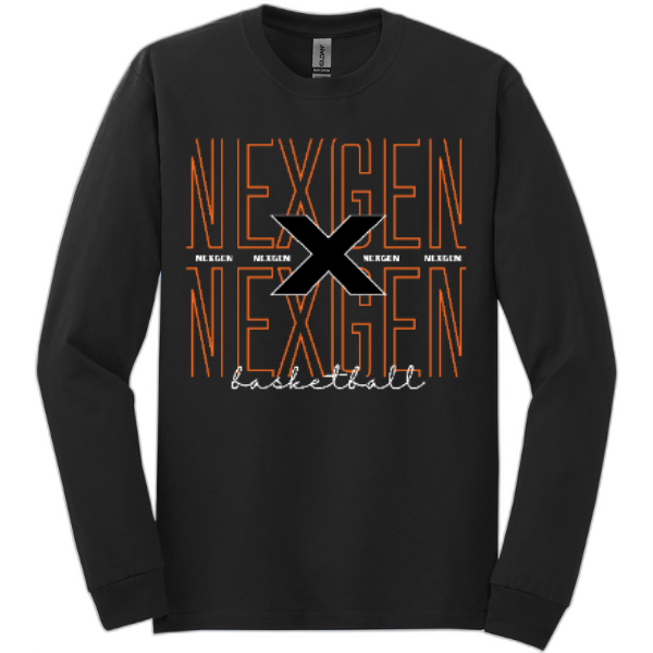 Adult Long Sleeve Nexgen Basketball-Outline